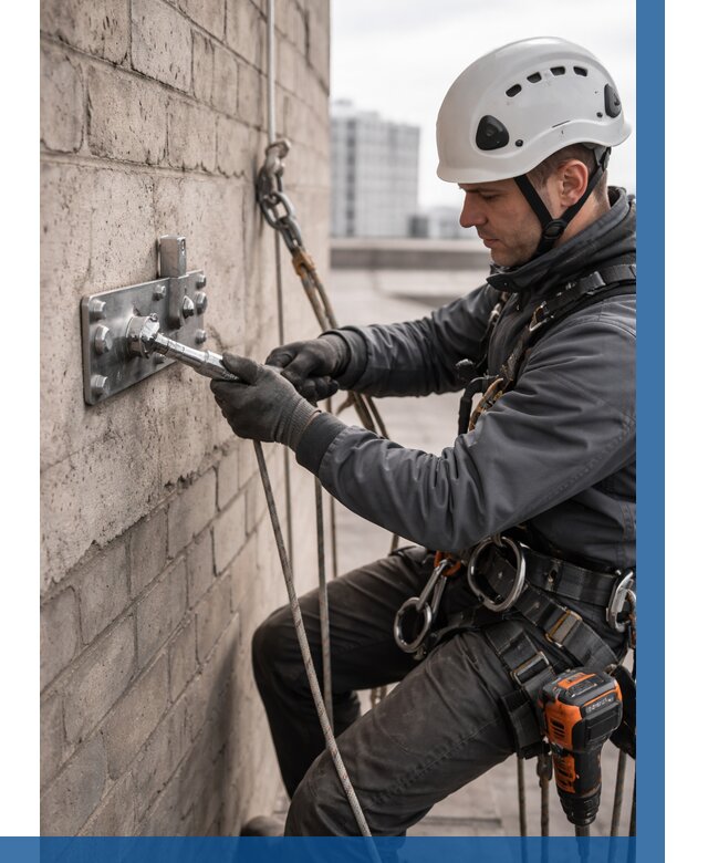 Установка анкерных точек в Куйбышеве от 3629 р. | ВЫСОТНИК-Кбш