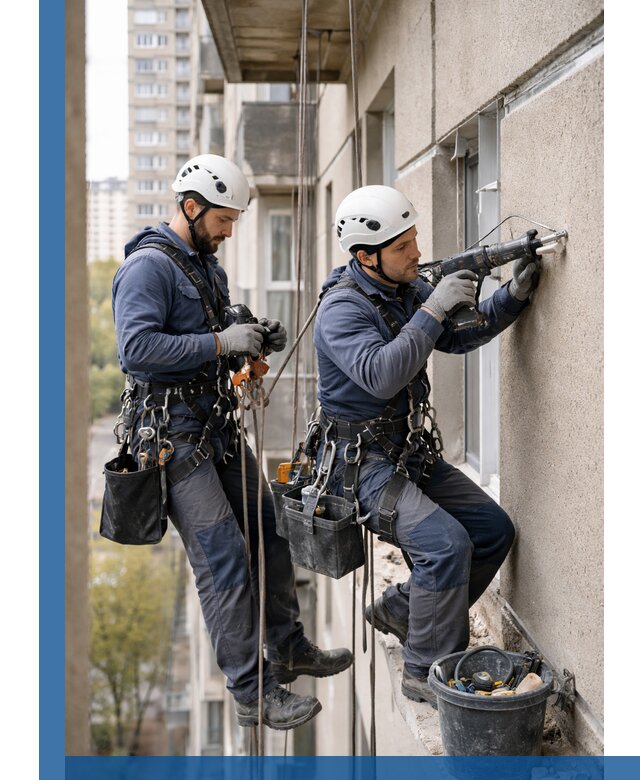 Промышленные альпинисты высотные работы и монтаж в Куйбышеве